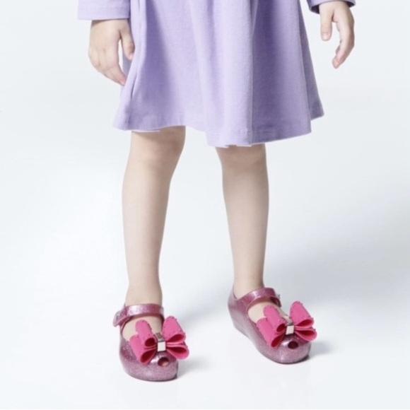 Mini Melissa Classic Bow Shoes-10 Toddler - Picture 4 of 7